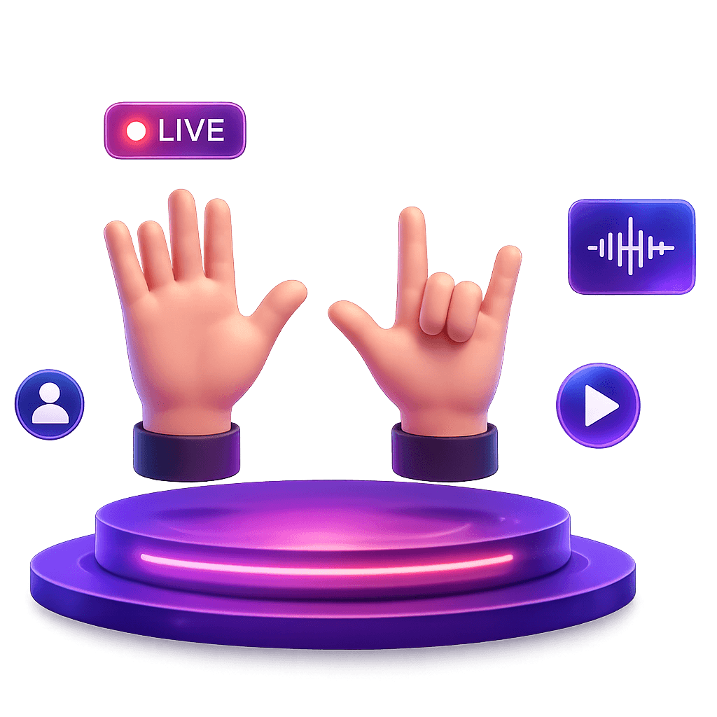 Live sign language session